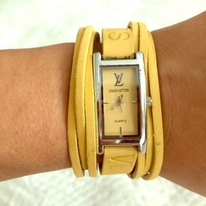 Louis Vuitton watch and Gucci watch